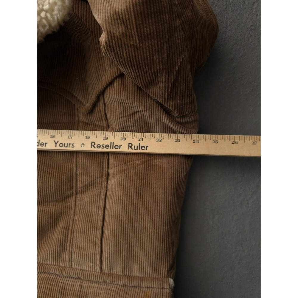 Vintage 1970s Lee Storm Rider Beige Corduroy Fleece Lined Barnstormer Coat 42 - Picture 10 of 14